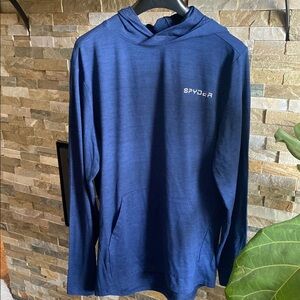 Never worn / Spyder Blue Hooded lone sleeve Casual Comfort
